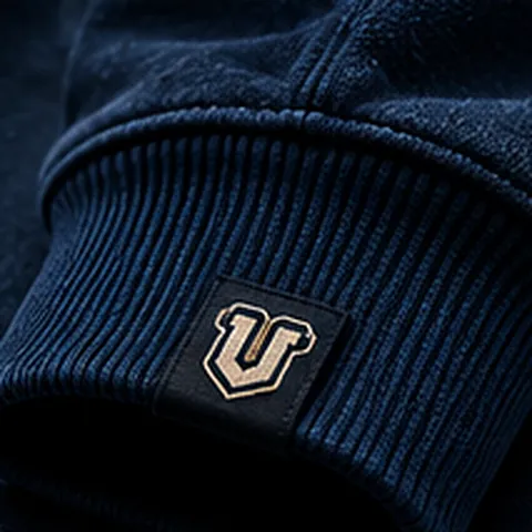 Small woven U tab at the cuff